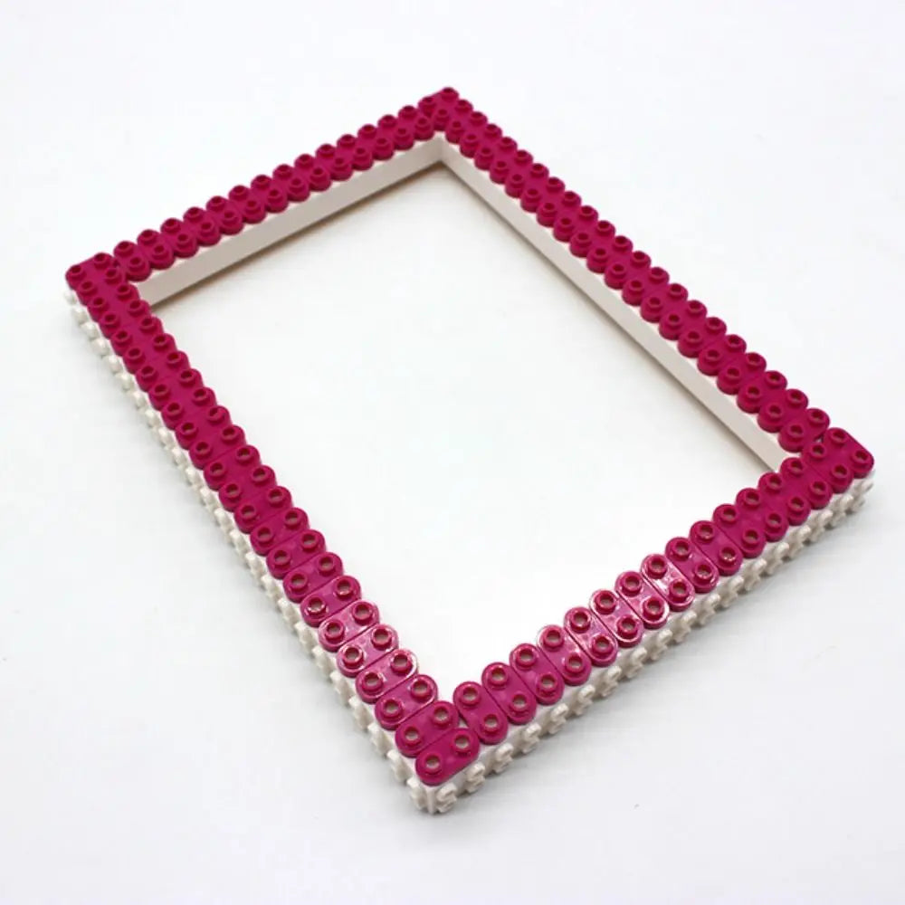cadre photo floral transparent diy enfantin couleurs vives rose fuchsia vert orange violet