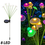 lampe solaire jardin forme champignon led extérieur décoration pelouse cour étanche blanc vert moderne