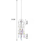 attrape vent cristal chaînes boho décoratif intérieur extérieur transparent multicolore vert bleu rose modernes