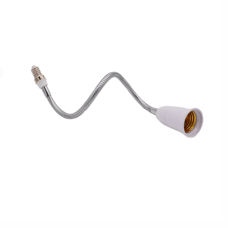 adaptateur lampe e14 e27 blanc doré élastique métallique moderne câble flexible