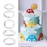 cutter biscuits forme nuages gâteaux décorations fondant pâte sucre silicone plastique