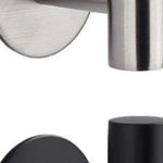 porte serviettes moderne acier inoxydable argenté noir lisse brillant autoinstallation minimaliste