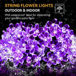 guirlande lumineuse fleurs multicolore moderne extérieure halloween noël décoration jardin camping led solaire