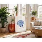 toile art mural décor salle bain bikini bleu texte dolce vita côtier
