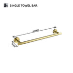 accessoires salle bain doré laiton brossé moderne porte serviettes double grille fixations