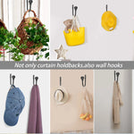 boucles rideau noir blanc modernes vis supports murales durable rondes lisses