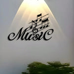 décoration murale music note cursive 3d moderne noir blanc chambre salon