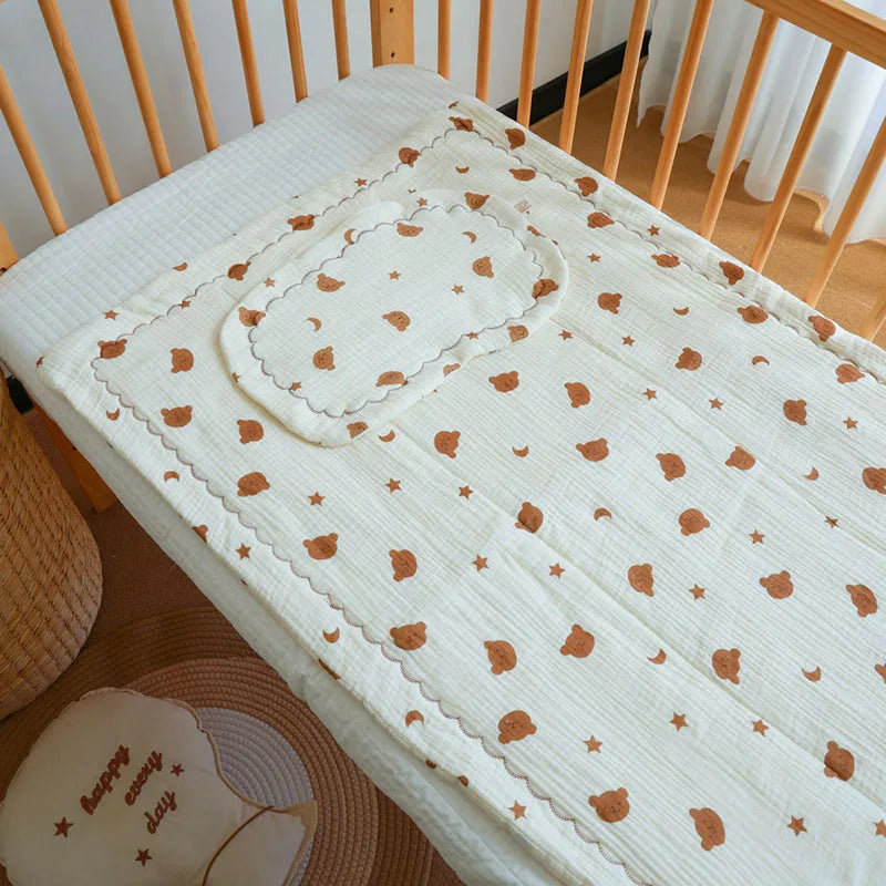 tapis bébé blanc points colorés bordure dentelée doux classique 60x100cm 3ans