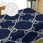 nappe table bleu marine nœuds corde réutilisable moderne imperméable résistante taches