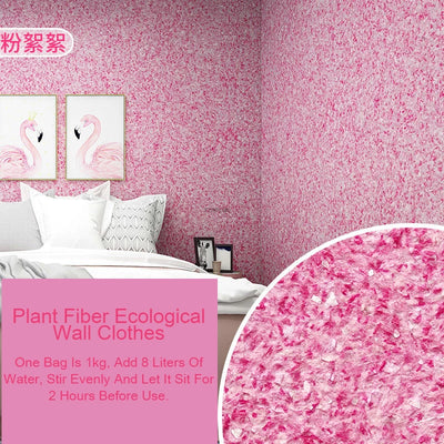 Peinture murale écologique en fibres végétales appliquée sur un mur texturé