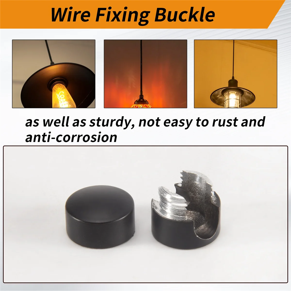 boucles fixation câbles noires vis modernes outil bricolage noir mat opaques