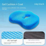 coussin soutien bleu réseau hexagonal contemporain gel respirant antidérapants adultes rond