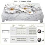 nappe polyestre imperméable fleurs blanches moderne blanc gris dentelée mariageextérieur