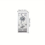 serviette moderne fleur noire texte blanc minimaliste polyester antidérapante intérieure extérieure chambre salon