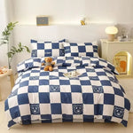 Vue rapprochée du tissu polyester coton de la housse de couette