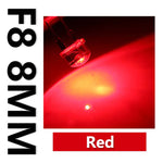 diode led 8mm chapeau paille rouge bleu jaune vert rose blanc chaud décoration
