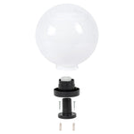 lampe solaire minimaliste abat jour blanc noir sphérique opaque vis fixeextérieur patio