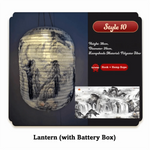lanternes chinoises traditionnelles fleurs calligraphie rouge noir anniversaire nouvel an