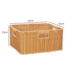 panier rangement rotin marron clair rustique salle bain salon