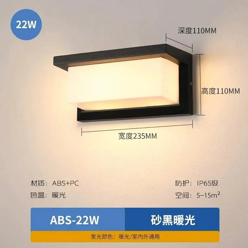 lampes murales led détecteur mouvement blanc moderne extérieures balcons jardins
