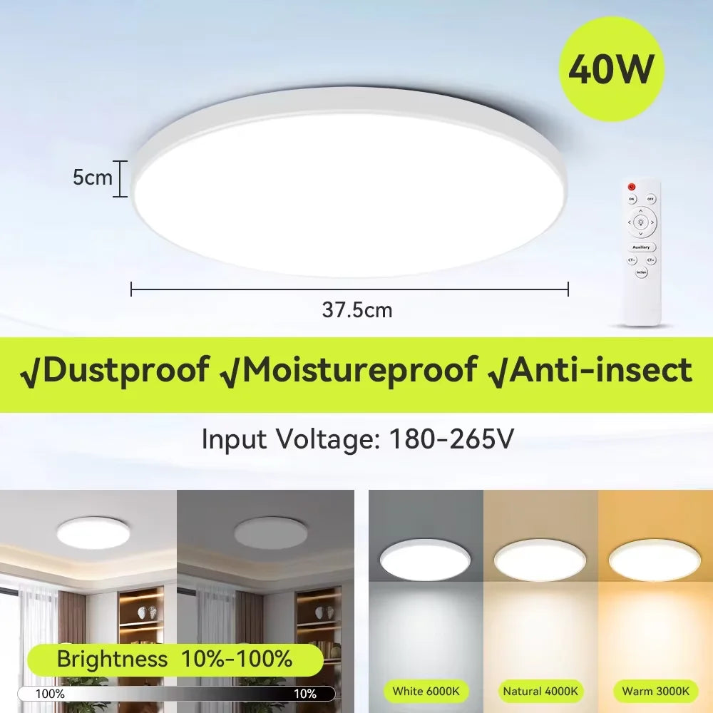 plafonnier led moderne blanc doré acrylique télécommande couleurs 220v opaques 47.7cm