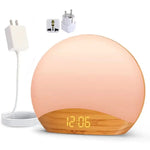 lampe ambiance graduel lever soleil affichage numerique son apaisant controle luminosite snooze stereo 5w