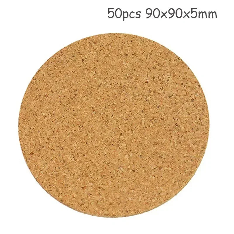 tapis sous verres marron clair naturels minimaliste respectueux environnement 100mm 90mm rond decoration table