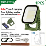 lampe camping led vert olive rechargeable moderne câble usb chargeur portatifextérieur
