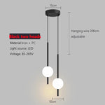 suspension lumineuse moderne or noir sphères blanches câble ajustable mural éclairage intérieur chambre salon