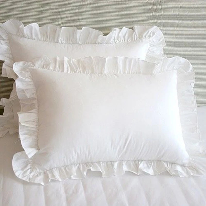 taies d'oreiller polka dot blanc vintage literie polyester respectueux environnement simple fixations blancs points