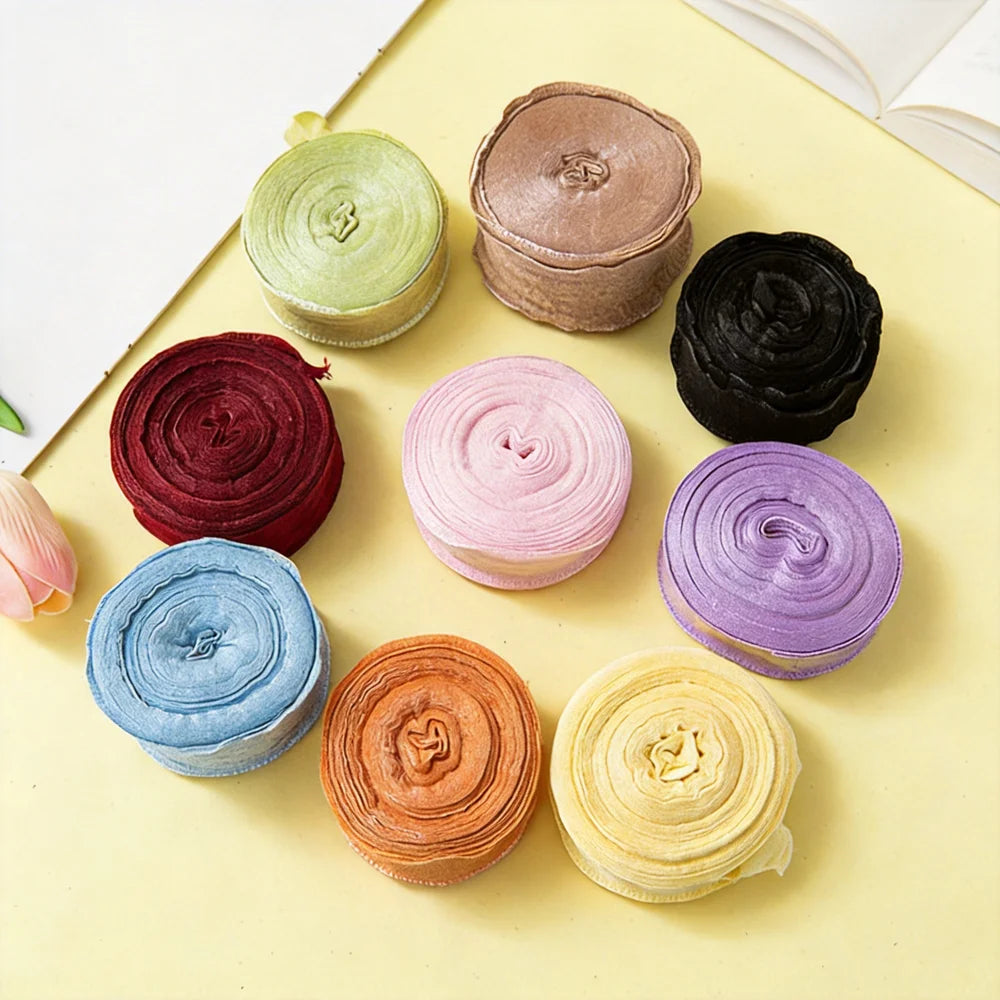 rubans plissés opaques polyester jute couleur unie rose beige rouge bleu noir vert orange