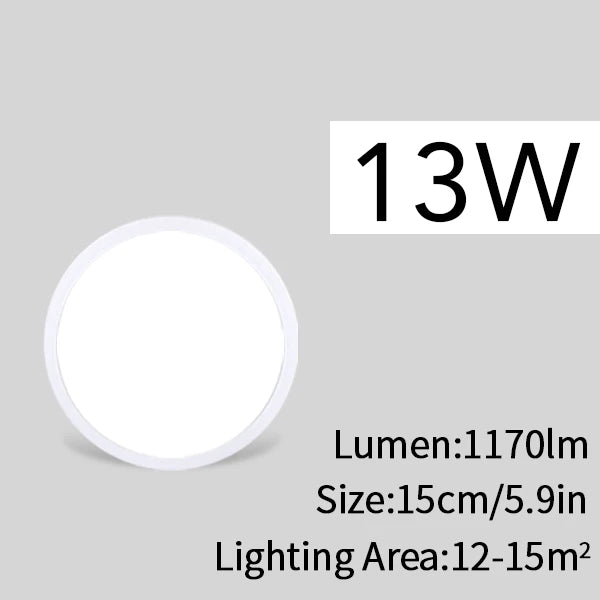 plafonnier led moderne blanc mat économique 18w 18cm sans scintillementflux lumineux