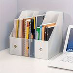porte documents blanc moderne plastique légèrement rugueux papeterie livres