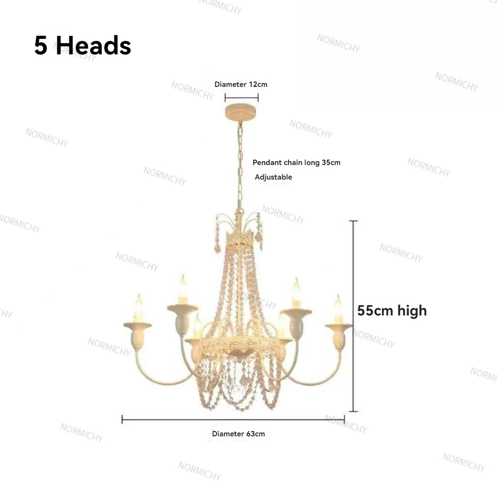 lustre cristal blanc chambre salon classique suspension ampoules led encastrée