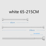 tringle douche télescopique acier inoxydable noire réglable moderne facile anneaux dorés