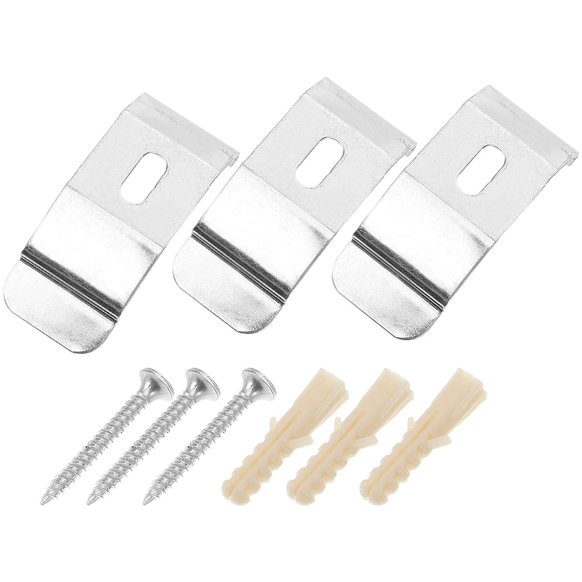 clips métalliques argentés moderne fixation stores rideau outils bricolage montages blinds brackets
