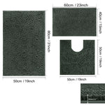 ensemble tapis bain chenille doux absorbant secage rapide motif rayures salle bain