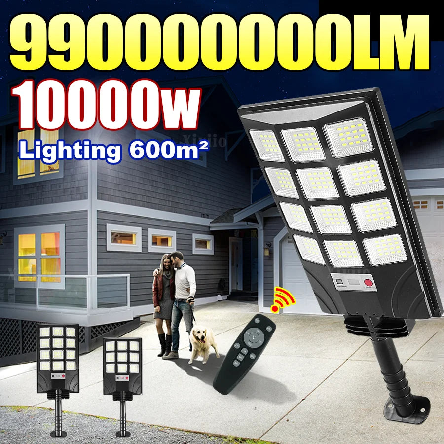 lampe solaire led moderne noire ip67 pied rotatif détecteur mouvement panneau solaire batterie lithium