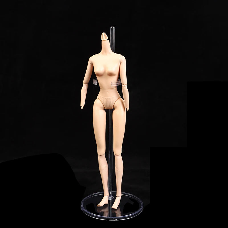 support poupée articulé plastique beige classique figurines 1/6 tringle base circulaire transparent