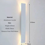 lampe murale moderne noire étanche 18w ip65 led 85265v ip65