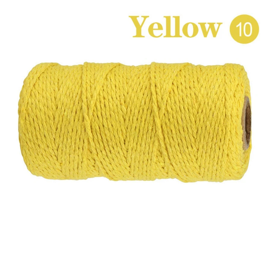 fil coton multicolore texturé naturel 100m 2mm enduit crafts sacs vêtements textiles maison