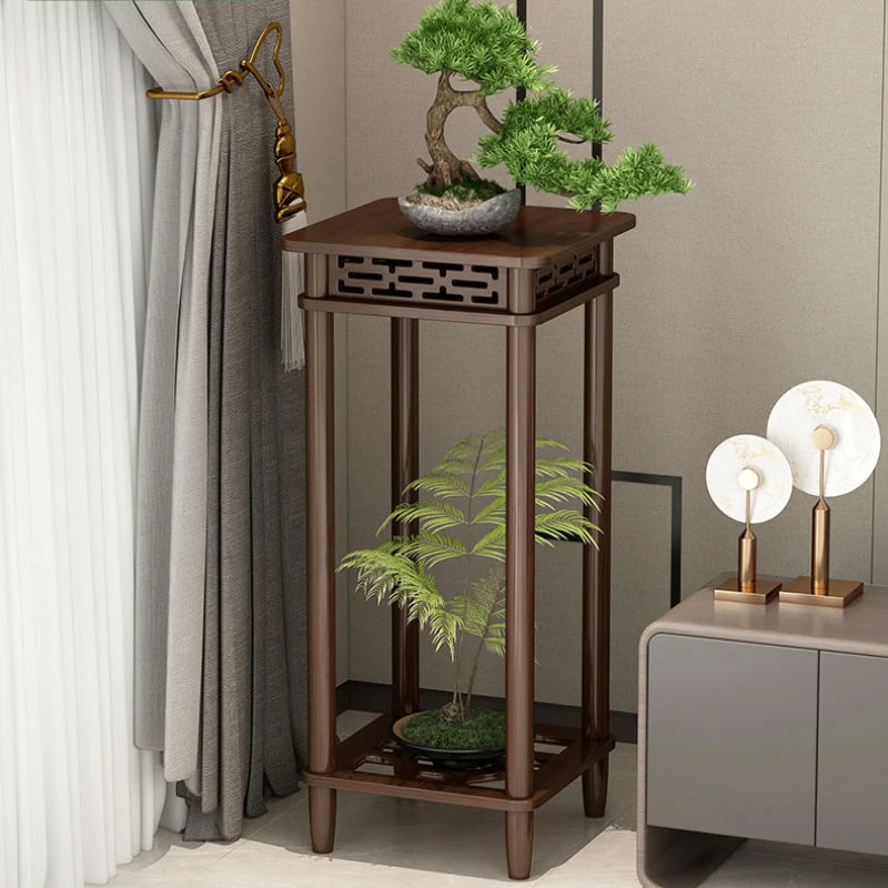 meuble rangement plantes marron foncé structure ajourée moderne sans fixation multiple tailles incluses