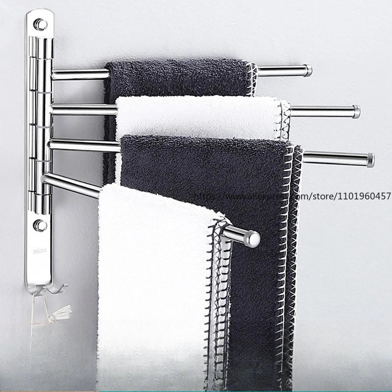 porte serviettes mural argenté noir blanc moderne serviettes coton barres horizontales vis fixe