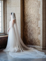 voile mariée monocouche motif floral brodé élégant fixation blanc opacité