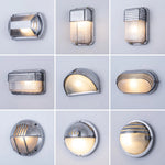 lampe murale moderne rétro argentée dorée rayures horizontales ip65 étanche led 220v 110v