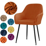 housse chaise velours moderne orange bleu beige vert rouge violette bleu marine polyestèreversible universal