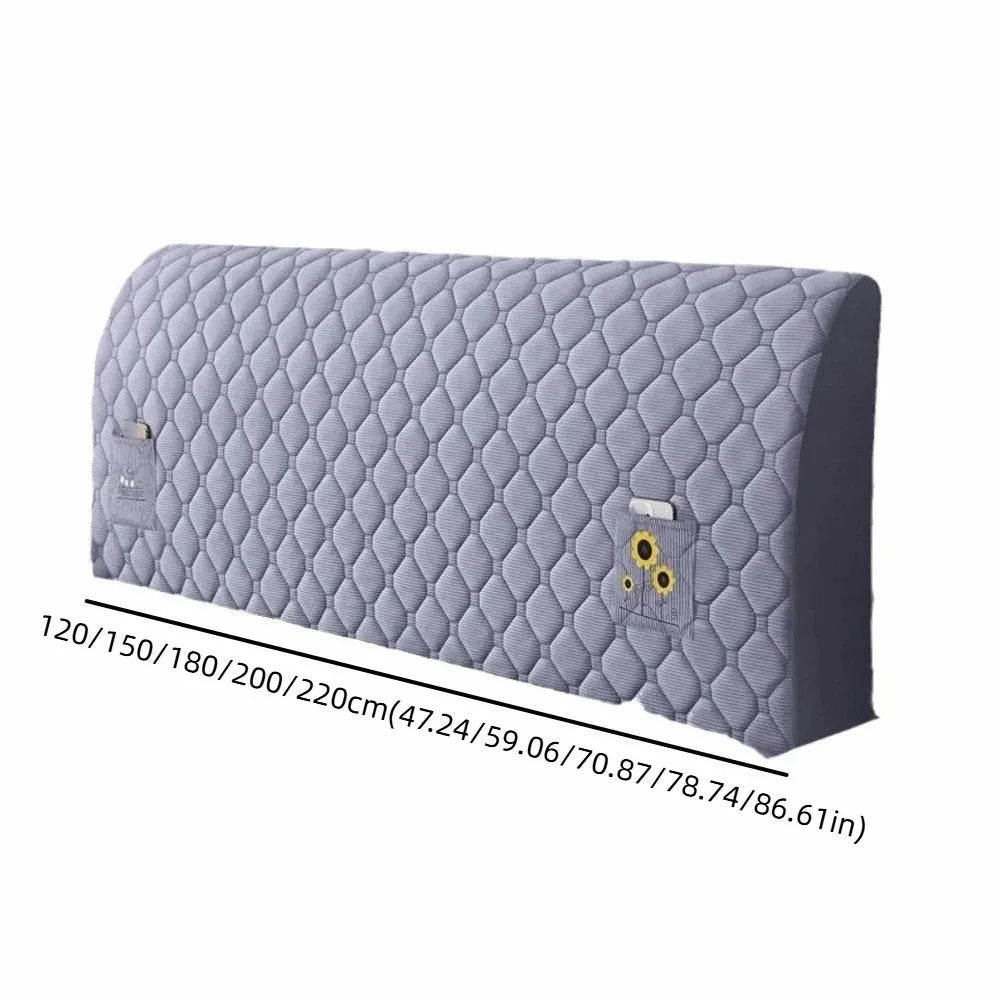 protège tête lit quadrillé adhésif moderne bleu clair gris beige poche tournesol 120 150