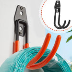 crochet mural moderne noir orange fer utilisation multiple outils jardinage pelle
