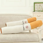 coussin body cigarette no smoking orange moderne humoristique patchwork polyester coton décoration sofa chambre