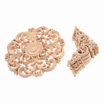 décorations bois sculptées motifs floraux classiques baroques 15x15cm 8x3.15cm pièces